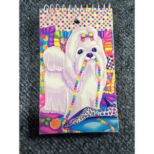 Vintage 1990's Lisa Frank Maltese Puppy Pearl Memo Pad 60 Page Notebook Lot of 3